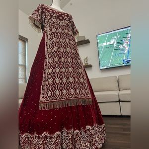 Indian bridal style dress. Custom made.